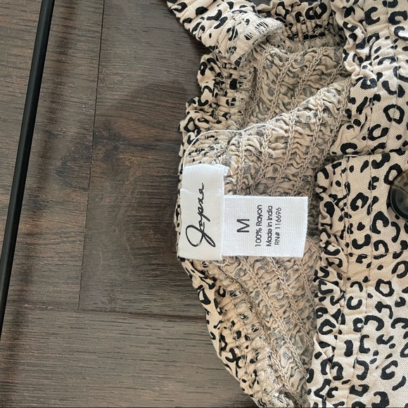 Japna Sundress Brown Black Tank Dress Women’s Medium Buttons Cheetah - Picture 4 of 5